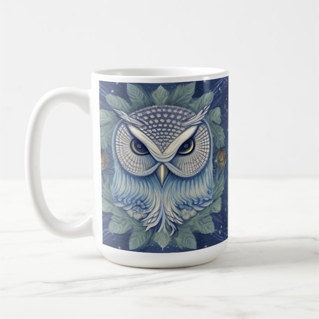 Caneca De Café Mystical Fantasy Forest Owl (Esquerda)