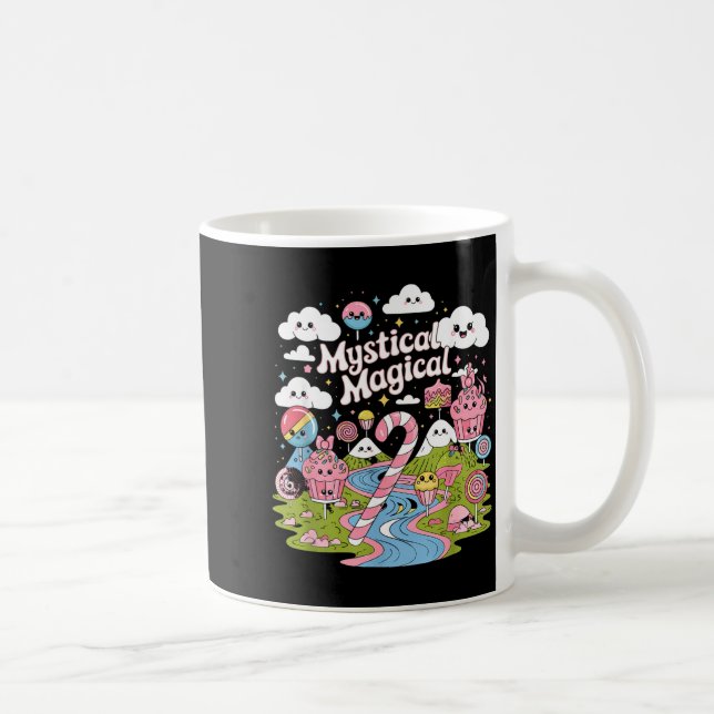 Caneca De Café Mystical Magical Retro Aesthetic Space Gift Men Wo (Direita)