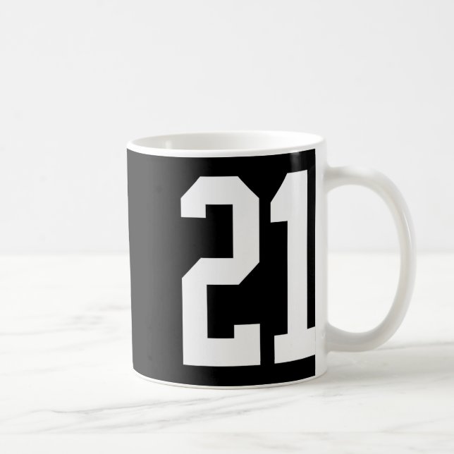 Caneca De Café Nº 21 Branco 21 Estilo de Ventilador Esportivo Cos (Direita)