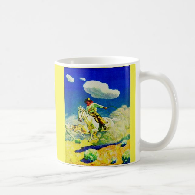 Caneca De Café N. C. Wyeth cowboy (Direita)