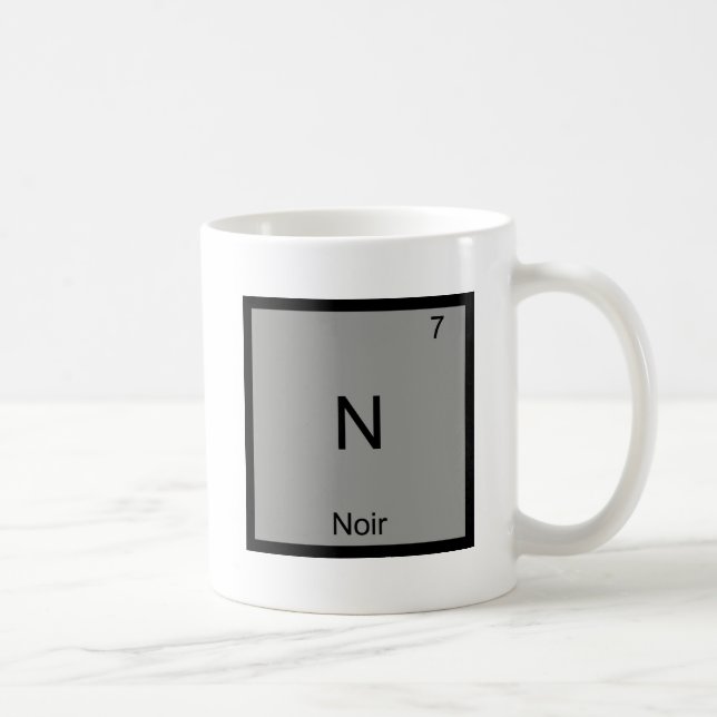 Caneca De Café N - Camiseta engraçada do símbolo do elemento quím (Direita)