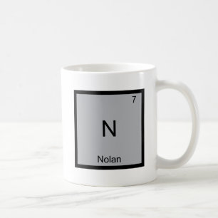 Caneca De Café N - Nolan Camiseta do Símbolo do Elemento Químico