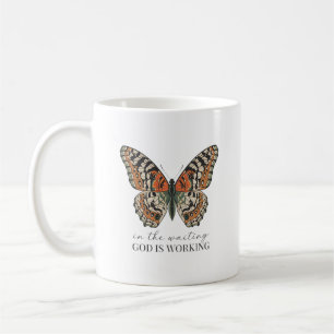 Caneca De Café Na espera, Deus está trabalhando