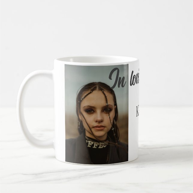 Caneca De Café Na memória amorosa de adicionar nome memorial keep (Esquerda)