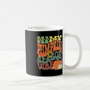Caneca De Café Na Minha Época de Abóbora Vibe Halloween Ação de G