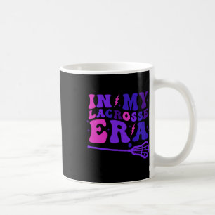 Caneca De Café Na Minha Época De Lacrosse, Retro Groovy Sports Wo