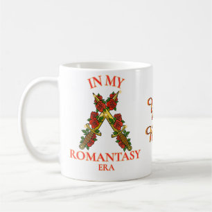 Caneca De Café Na Minha Era da Fantasia Romântica Adagas Cruzadas