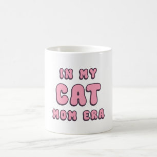 Caneca De Café Na Minha Era Da Mãe Do Gato - Tipografia Rosa
