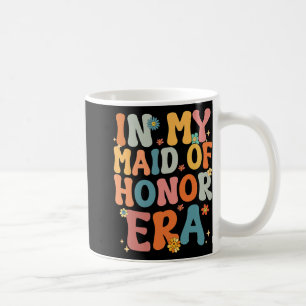 Caneca De Café Na Minha Era De Dama De Honra Groovy Moh Dama De H