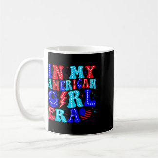 Caneca De Café Na Minha Era de Garota Americana Retro 4 de Julho