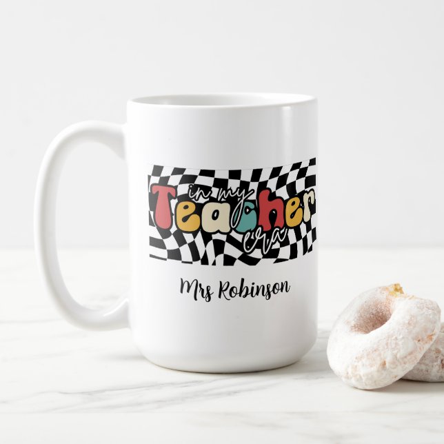 Caneca De Café Na minha era de professor professor retrô  (Com Donut)