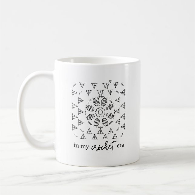 Caneca De Café Na Minha Era Do Crochet (Esquerda)