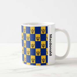 Caneca De Café Na moda Barbados Flag Café Mug