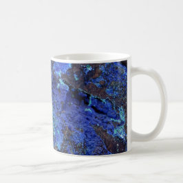 Caneca De Café Na moda Blue Marble Stone