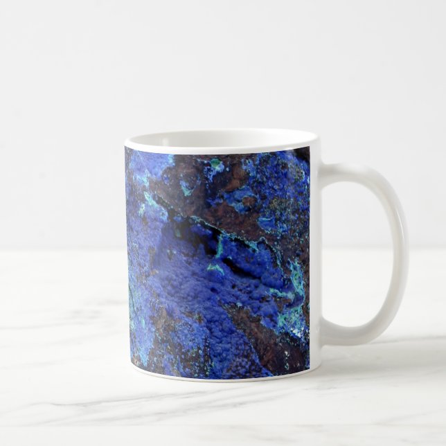Caneca De Café Na moda Blue Marble Stone (Direita)