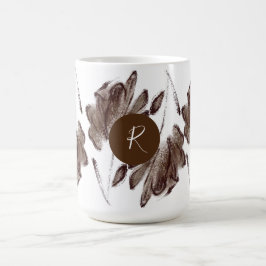 Caneca De Café Na moda Castanho-Castanho,  Personalizado, Monogra