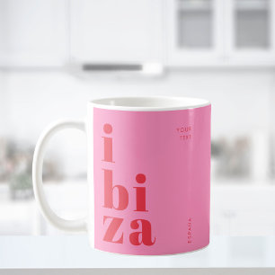 Caneca De Café Na moda cor-de-rosa Espanha Ibiza