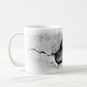 Caneca De Café Na moda Cracking Look Artístico Photo Design Engra