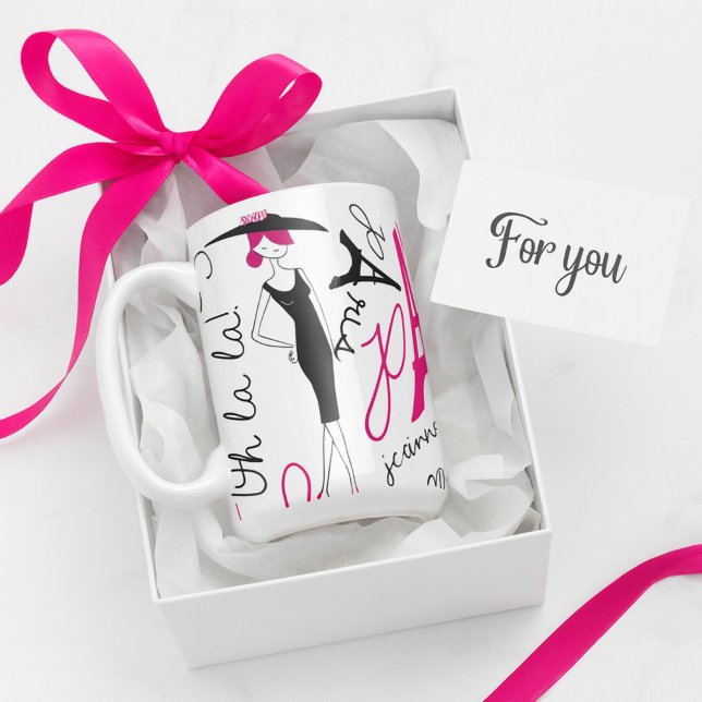 Caneca De Café Na moda do Tema de Paris Bonita (Criador carregado)