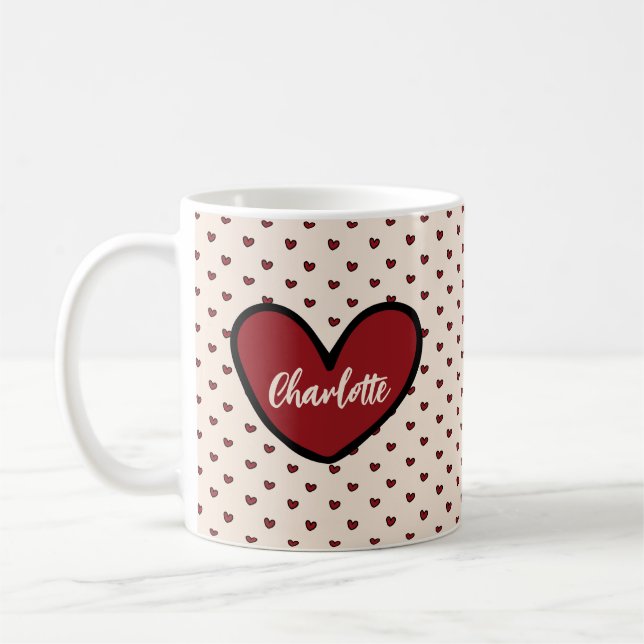 Caneca De Café Na moda Doce Doce Cardíaco Dons Personalizados mod (Esquerda)