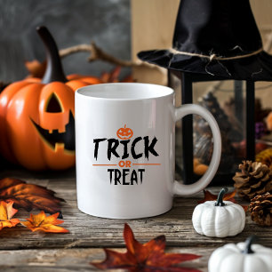 Caneca De Café Na moda Halloween "Trick Or Tret" Impressão