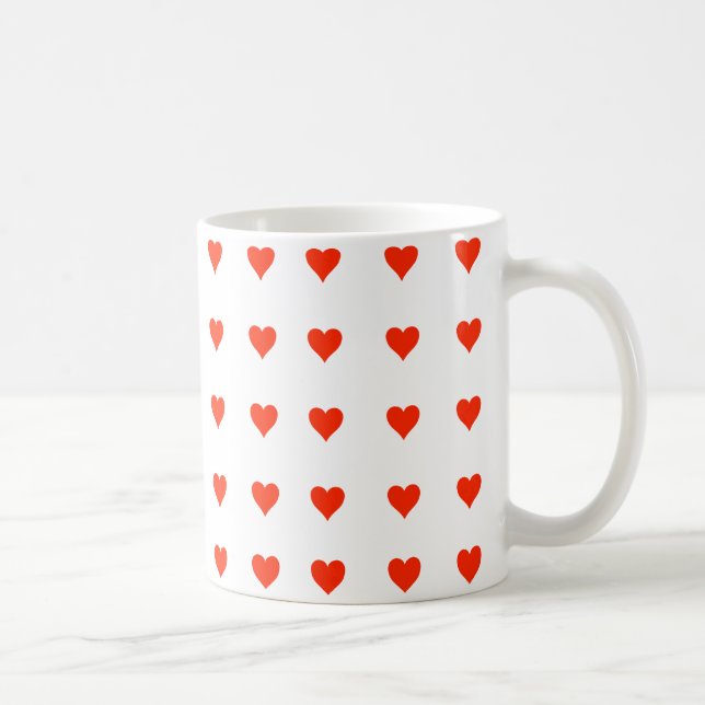 Caneca De Café Na moda Little Red Hearts Mug (Direita)