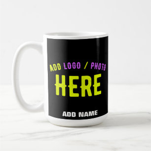 CANECA DE CAFÉ NA MODA MODERNO PERSONALIZÁVEL NEGRO VERIFICADO CO
