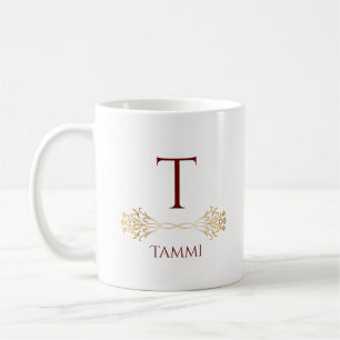 Caneca De Café Na moda Original Monograma Nome Merry Christmas