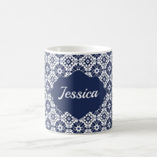 Caneca De Café Na moda Personalizado Mug - Marinho Elegante - Mar