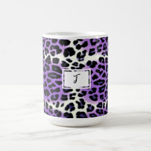 Na moda Purple Leopard Animal Print Personalizado
