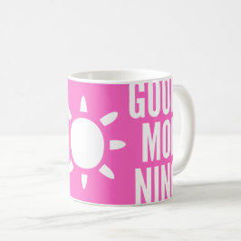 Caneca De Café Na moda Rosa Bom Dia Chá Sol Chá Coffee Mug