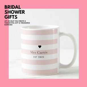 Caneca De Café Na moda simples moderna, cor-de-rosa, com amor, no