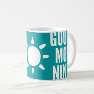 Caneca De Café Na moda Turquesa Boa Manhã Sun Tea Coffee Mug