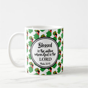 Caneca De Café Na moda ZAMBIA Monograma - Presente Nação Abençoad