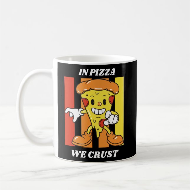 Caneca De Café Na Pizza Nós Crust (Esquerda)