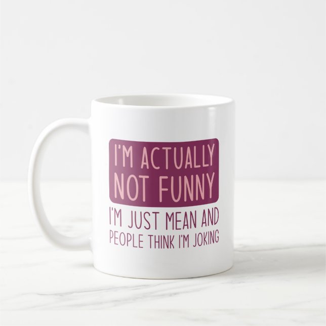 Caneca De Café Na verdade não sou engraçado (Esquerda)