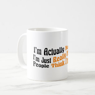 Caneca De Café Na verdade não sou engraçado, sou muito malvado.