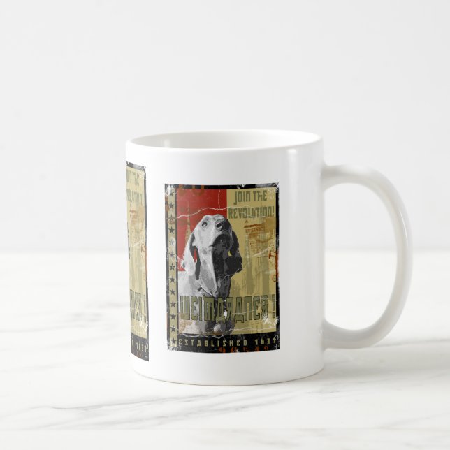 Caneca De Café Nação de Weimaraner: Vintage Weimaraner! (Direita)