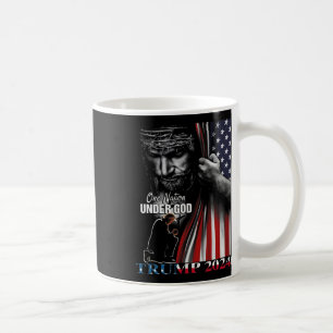 Caneca De Café Nação Sob Deus Trump 2024 Bandeira de Deus America