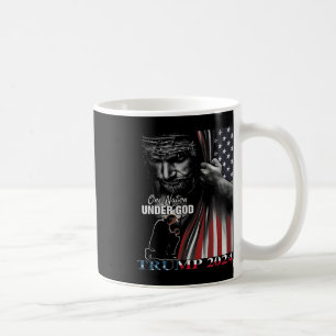 Caneca De Café Nação Sob Deus Trump 2024 Deus Bandeira Americana