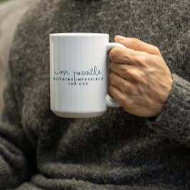Caneca De Café Nada é Impossível para DEUS-IM POSSÍVEL