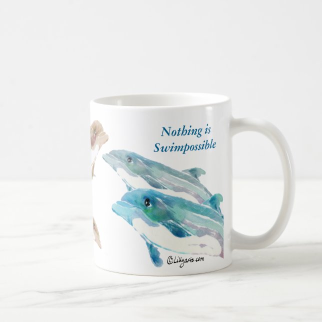 Caneca De Café Nada é Swimpossível Golfinhos em Mug (Direita)