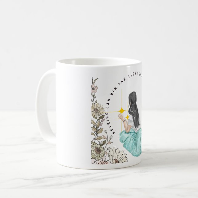 Caneca De Café Nada Pode Esmagar A Luz Que Brilha De Dentro (Frente Esquerda)