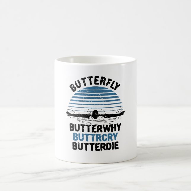 Caneca De Café Nadação - Butterfly ButterWhy Natação Gift (Centro)