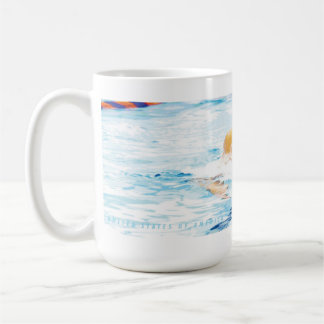 Caneca De Café Nadador Chadsey do curso de peito