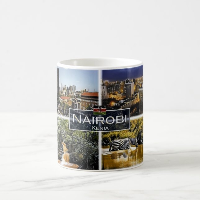 Caneca De Café Nairobi - Quénia - Mosaico - (Centro)