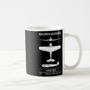 Caneca De Café Nakajima Ki-43 Hayabusa Plane de Combate Japonês