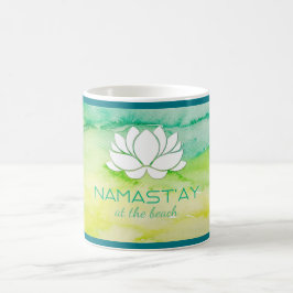 Caneca De Café Namastay na Beach Watercolor