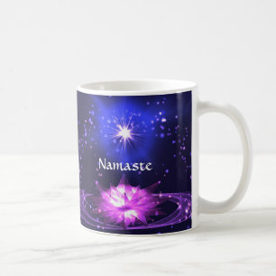 Caneca De Café Namaste Cotação Purple Crystal Lotus & Star Cup