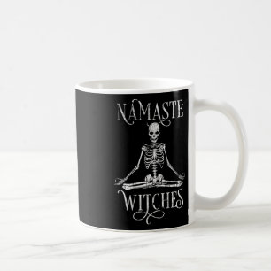 Caneca De Café Namaste de Esqueleto de Yoga de Halloween Feminino